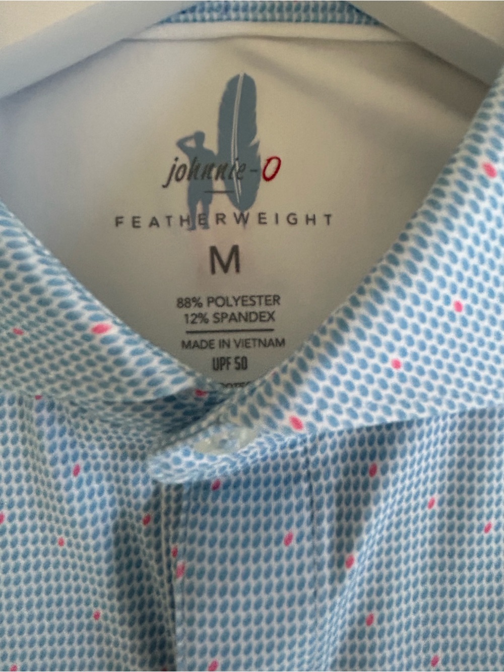 johnnie-O Light Blue Men's Polo Shirt - Picture 2 of 4
